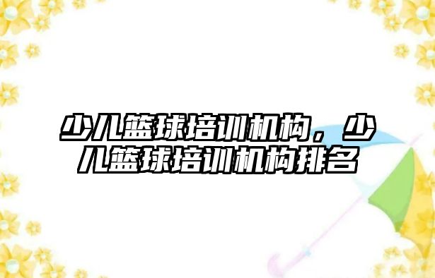 少兒籃球培訓機構(gòu)，少兒籃球培訓機構(gòu)排名