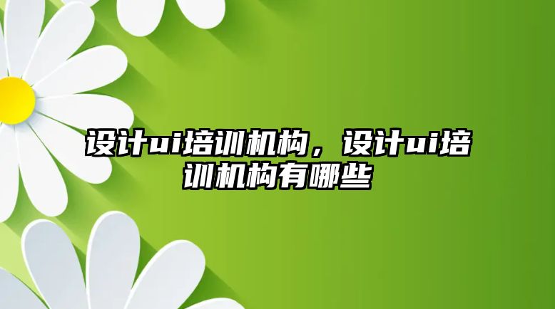 設(shè)計(jì)ui培訓(xùn)機(jī)構(gòu)，設(shè)計(jì)ui培訓(xùn)機(jī)構(gòu)有哪些