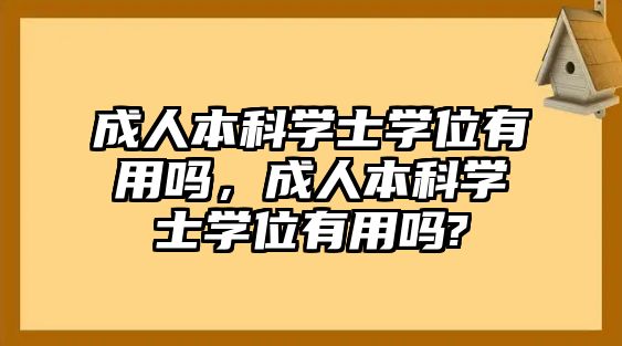 成人本科學(xué)士學(xué)位有用嗎，成人本科學(xué)士學(xué)位有用嗎?