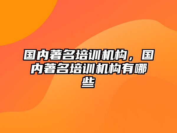 國內(nèi)著名培訓(xùn)機(jī)構(gòu)，國內(nèi)著名培訓(xùn)機(jī)構(gòu)有哪些