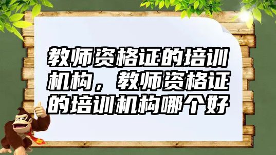 教師資格證的培訓(xùn)機構(gòu)，教師資格證的培訓(xùn)機構(gòu)哪個好