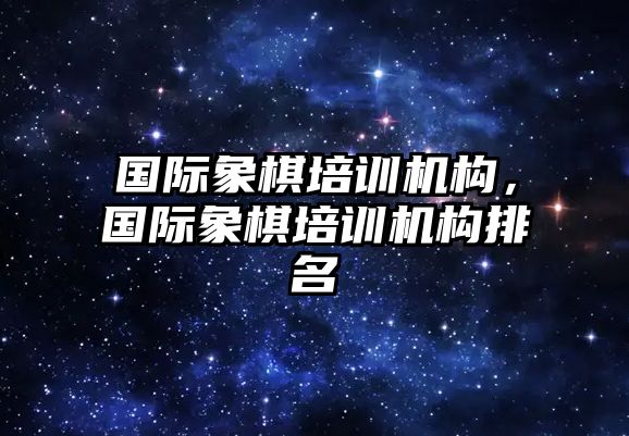 國際象棋培訓(xùn)機(jī)構(gòu)，國際象棋培訓(xùn)機(jī)構(gòu)排名