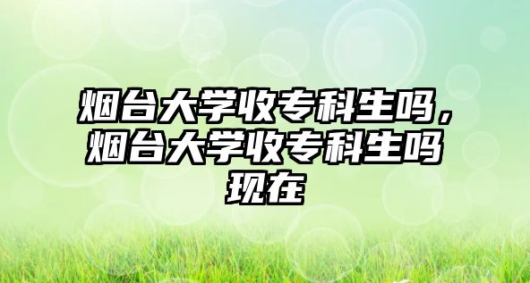 煙臺大學收專科生嗎，煙臺大學收專科生嗎現(xiàn)在