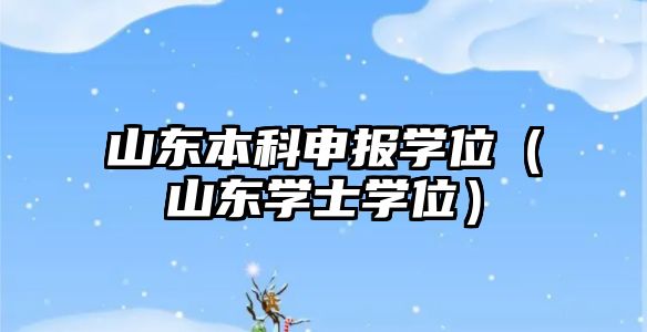 山東本科申報(bào)學(xué)位（山東學(xué)士學(xué)位）