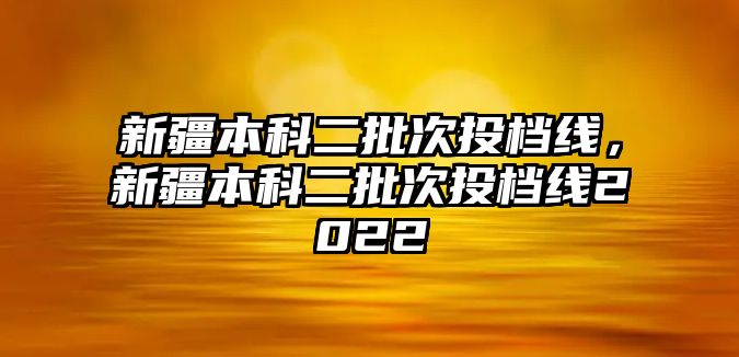 新疆本科二批次投檔線，新疆本科二批次投檔線2022