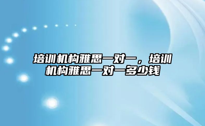 培訓機構雅思一對一，培訓機構雅思一對一多少錢