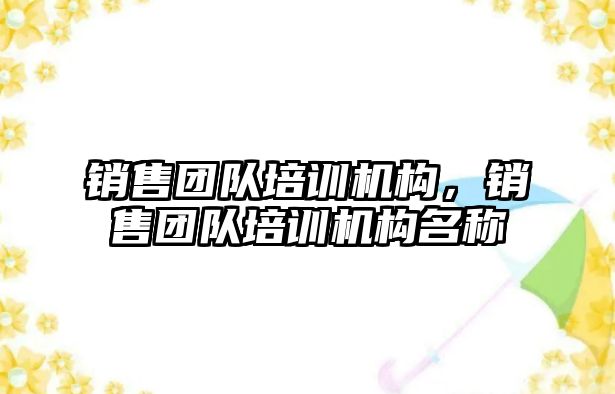 銷售團隊培訓(xùn)機構(gòu)，銷售團隊培訓(xùn)機構(gòu)名稱