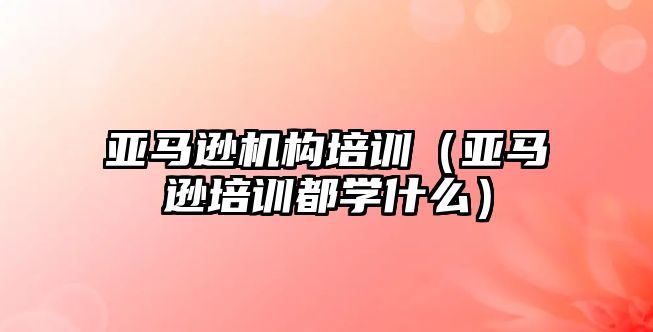 亞馬遜機構(gòu)培訓（亞馬遜培訓都學什么）