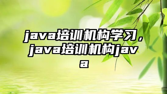 java培訓(xùn)機(jī)構(gòu)學(xué)習(xí)，java培訓(xùn)機(jī)構(gòu)java