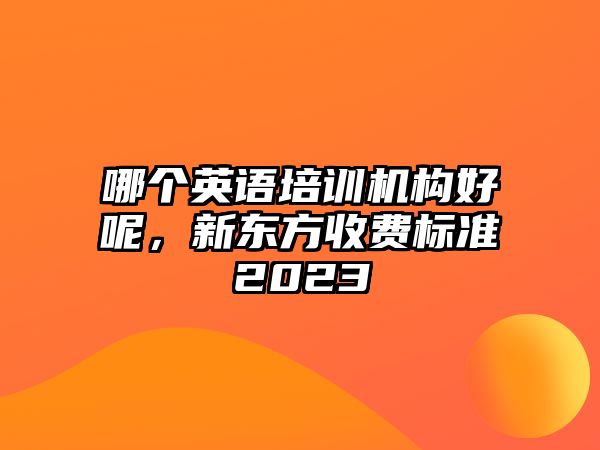 哪個英語培訓(xùn)機構(gòu)好呢，新東方收費標準2023