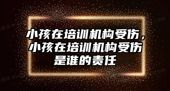 小孩在培訓(xùn)機(jī)構(gòu)受傷，小孩在培訓(xùn)機(jī)構(gòu)受傷是誰(shuí)的責(zé)任