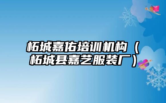 柘城嘉佑培訓(xùn)機(jī)構(gòu)（柘城縣嘉藝服裝廠）