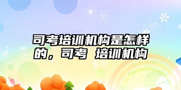 司考培訓機構是怎樣的，司考 培訓機構