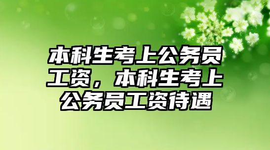 本科生考上公務員工資，本科生考上公務員工資待遇