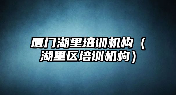 廈門湖里培訓機構(gòu)（湖里區(qū)培訓機構(gòu)）