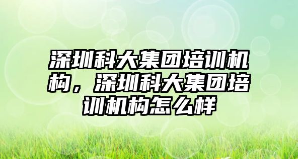 深圳科大集團培訓(xùn)機構(gòu)，深圳科大集團培訓(xùn)機構(gòu)怎么樣