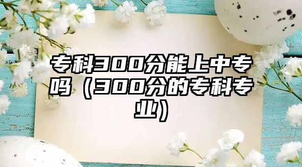 專科300分能上中專嗎（300分的專科專業(yè)）