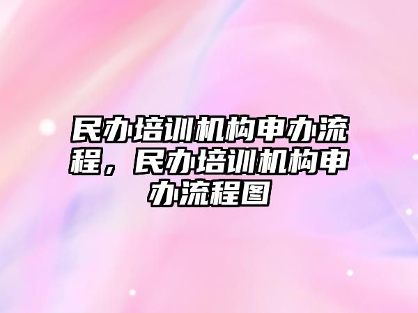 民辦培訓(xùn)機構(gòu)申辦流程，民辦培訓(xùn)機構(gòu)申辦流程圖