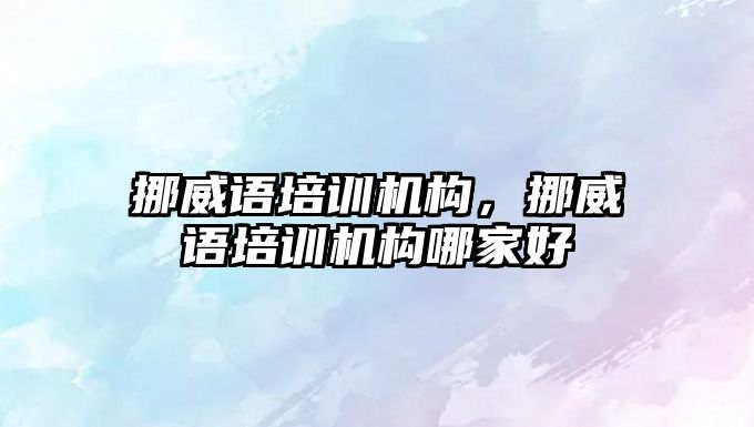 挪威語培訓機構，挪威語培訓機構哪家好