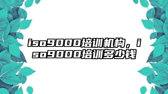 iso9000培訓(xùn)機(jī)構(gòu)，iso9000培訓(xùn)多少錢