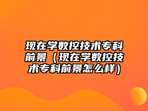 現(xiàn)在學(xué)數(shù)控技術(shù)專科前景（現(xiàn)在學(xué)數(shù)控技術(shù)專科前景怎么樣）