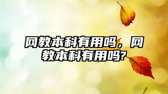 網(wǎng)教本科有用嗎，網(wǎng)教本科有用嗎?