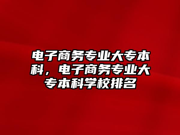 電子商務(wù)專業(yè)大專本科，電子商務(wù)專業(yè)大專本科學(xué)校排名