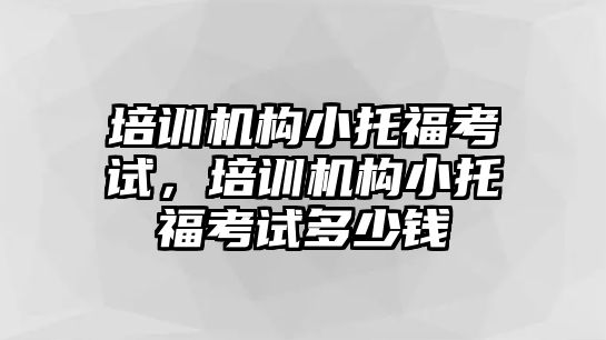 培訓(xùn)機(jī)構(gòu)小托福考試，培訓(xùn)機(jī)構(gòu)小托福考試多少錢