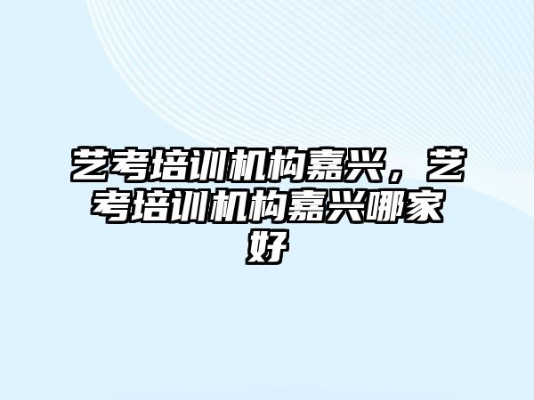 藝考培訓(xùn)機構(gòu)嘉興，藝考培訓(xùn)機構(gòu)嘉興哪家好