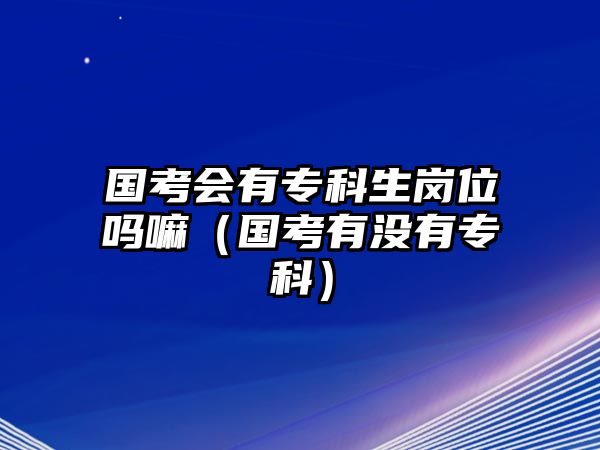 國(guó)考會(huì)有專科生崗位嗎嘛（國(guó)考有沒(méi)有專科）