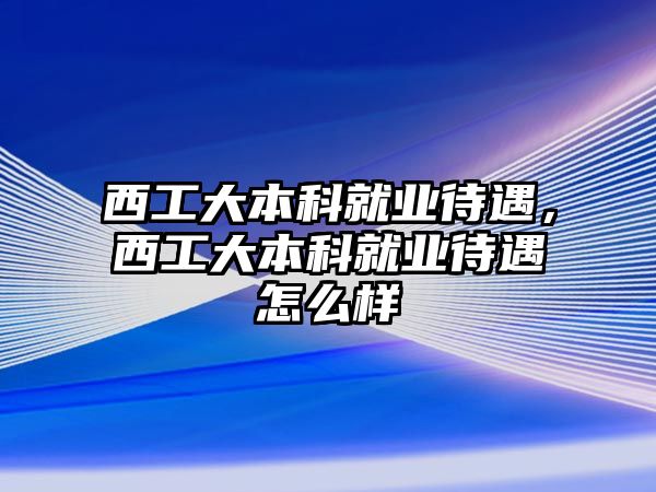 西工大本科就業(yè)待遇，西工大本科就業(yè)待遇怎么樣