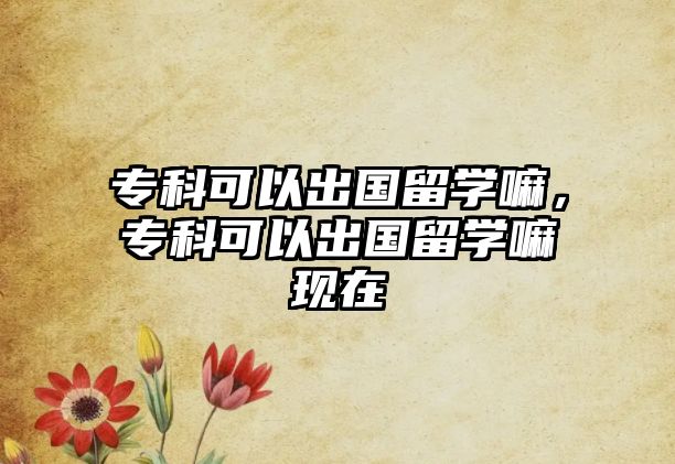 專科可以出國(guó)留學(xué)嘛，專科可以出國(guó)留學(xué)嘛現(xiàn)在