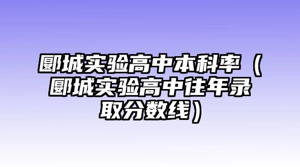 郾城實(shí)驗(yàn)高中本科率（郾城實(shí)驗(yàn)高中往年錄取分?jǐn)?shù)線）