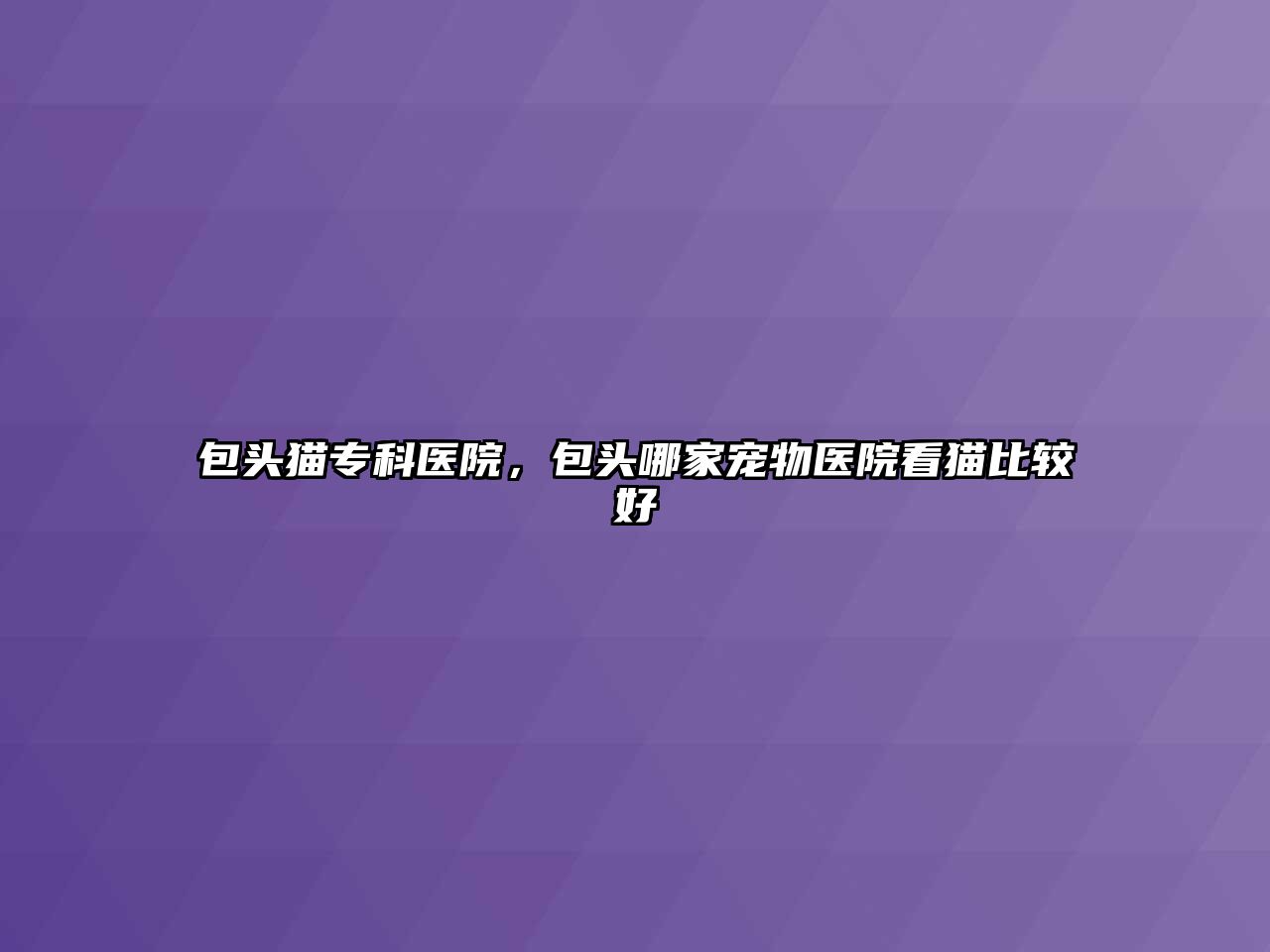 包頭貓專科醫(yī)院，包頭哪家寵物醫(yī)院看貓比較好