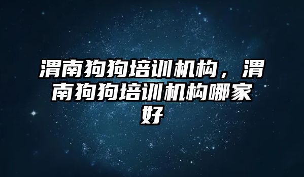 渭南狗狗培訓機構，渭南狗狗培訓機構哪家好