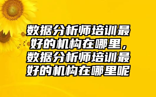 數(shù)據(jù)分析師培訓(xùn)最好的機構(gòu)在哪里，數(shù)據(jù)分析師培訓(xùn)最好的機構(gòu)在哪里呢