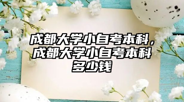 成都大學(xué)小自考本科，成都大學(xué)小自考本科多少錢