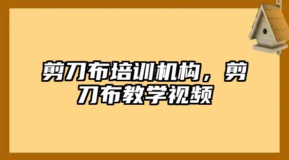 剪刀布培訓機構，剪刀布教學視頻