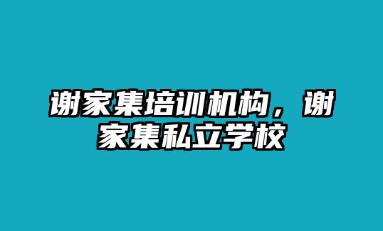 謝家集培訓機構，謝家集私立學校