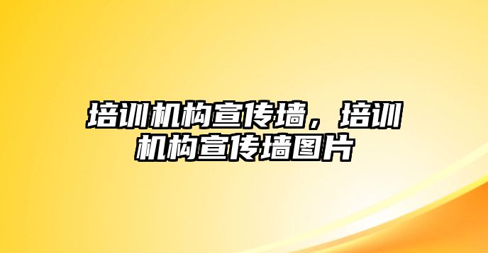 培訓機構宣傳墻，培訓機構宣傳墻圖片