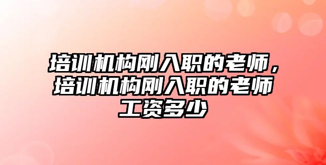 培訓(xùn)機(jī)構(gòu)剛?cè)肼毜睦蠋煟嘤?xùn)機(jī)構(gòu)剛?cè)肼毜睦蠋煿べY多少