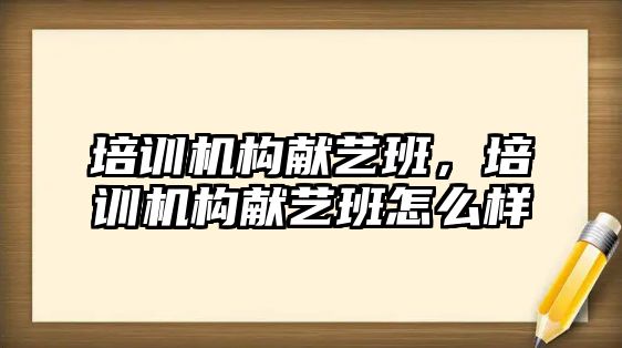 培訓機構(gòu)獻藝班，培訓機構(gòu)獻藝班怎么樣