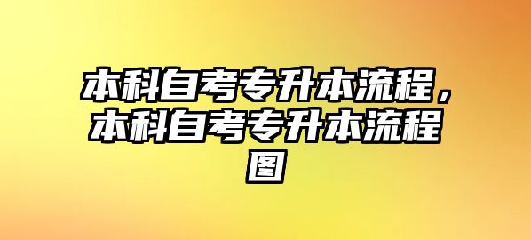 本科自考專升本流程，本科自考專升本流程圖