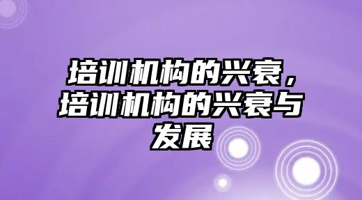 培訓(xùn)機(jī)構(gòu)的興衰，培訓(xùn)機(jī)構(gòu)的興衰與發(fā)展