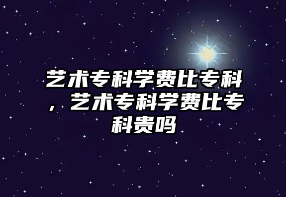 藝術(shù)專科學(xué)費(fèi)比專科，藝術(shù)專科學(xué)費(fèi)比專科貴嗎