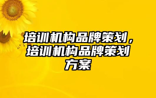 培訓(xùn)機(jī)構(gòu)品牌策劃，培訓(xùn)機(jī)構(gòu)品牌策劃方案