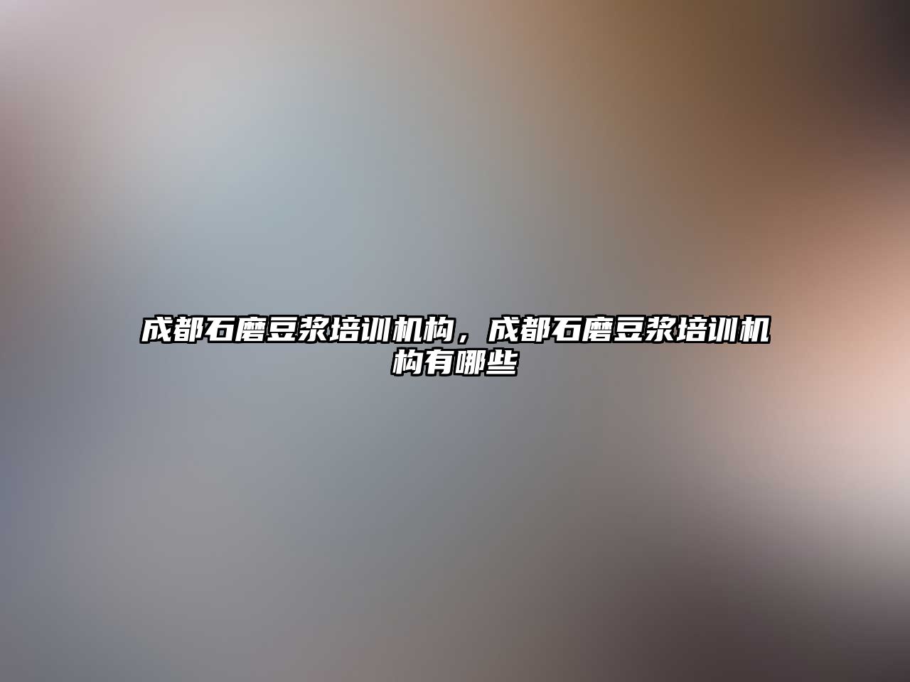 成都石磨豆?jié){培訓(xùn)機構(gòu)，成都石磨豆?jié){培訓(xùn)機構(gòu)有哪些