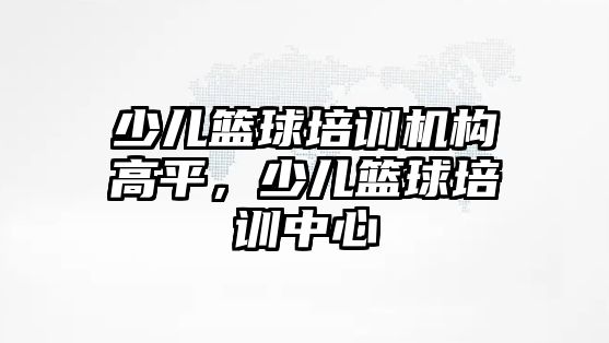 少兒籃球培訓(xùn)機構(gòu)高平，少兒籃球培訓(xùn)中心