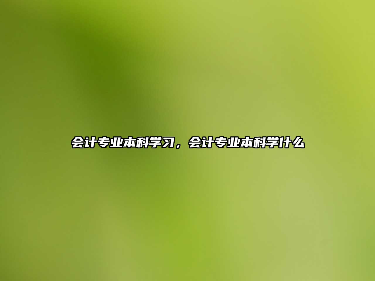 會計專業(yè)本科學習，會計專業(yè)本科學什么