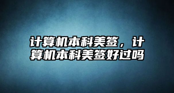 計算機本科美簽，計算機本科美簽好過嗎